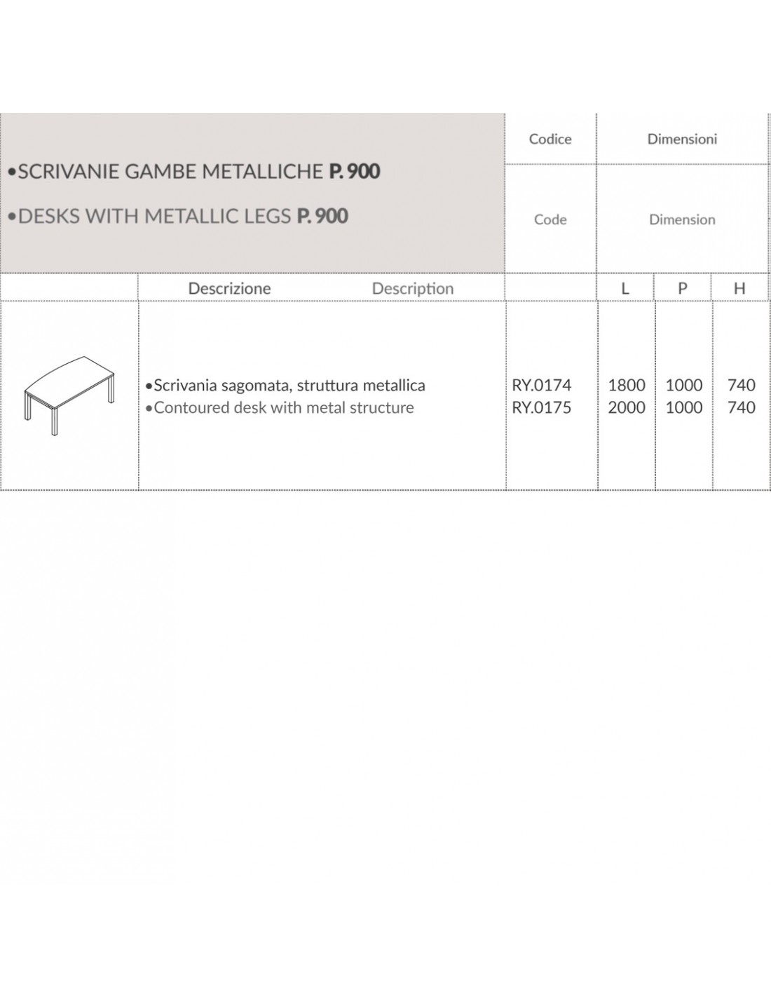 SCRIVANIA direzionale ROYAL con struttura metallico - Seipo RY.0171 2 3 SCHEDA SCRIVANIA direzionale ROYAL con struttura metallico - Seipo RY.0171 2 3 SCHEDA