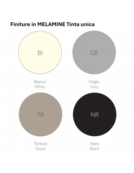FINITURE MELAMINICO IN TINTA UNICA BIANCO, GRIGIO, TORTORA, NERO. SEIPO FINITURE MELAMINICO IN TINTA UNICA BIANCO, GRIGIO, TORTORA, NERO. SEIPO