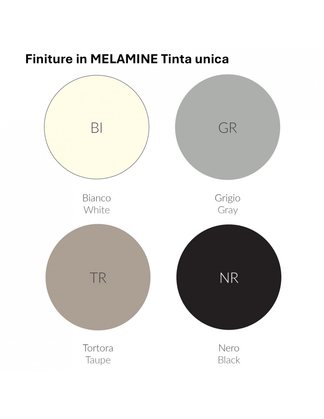 FINITURE MELAMINICO IN TINTA UNICA BIANCO, GRIGIO, TORTORA, NERO. SEIPO FINITURE MELAMINICO IN TINTA UNICA BIANCO, GRIGIO, TORTORA, NERO. SEIPO