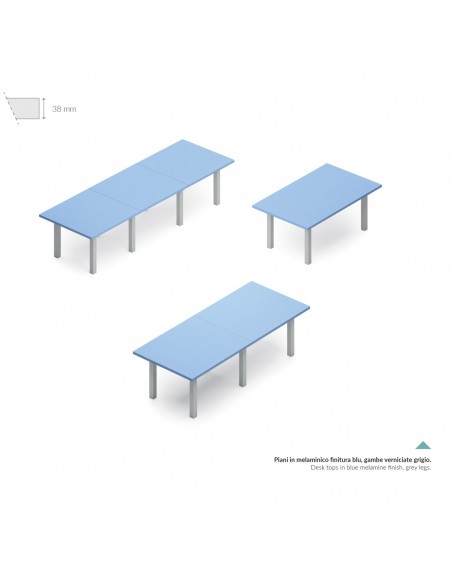TAVOLO RIUNIONE ROYAL quadrato melaminico gambe metalliche - Seipo RY.0265 66 img TAVOLO RIUNIONE ROYAL quadrato melaminico gambe metalliche - Seipo RY.0265 66 img