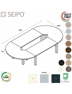 AVOLO RIUNIONE ROYAL 8 POSTI composto ovale - Seipo composizione N°16