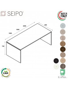 Panel scrivania P.900, struttura in melaminico Seipo PA.1016 7 8