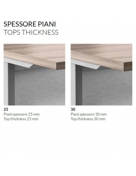 Spezzore piano tavolo riunione o scrivania T-LEG SEIPO