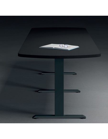 T-LEG tavolo riunione OVALE P. 900 composto 2 pezzi struttura metallica gambe a T Seipo TL.0813 14 IMG 1