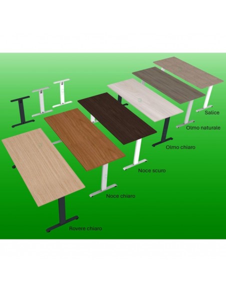 T-LEG tavolo riunione LINEARE P. 900 monobloco struttura metallica gambe a T Seipo TL.0869 70 71 72 73 74 IMG 2