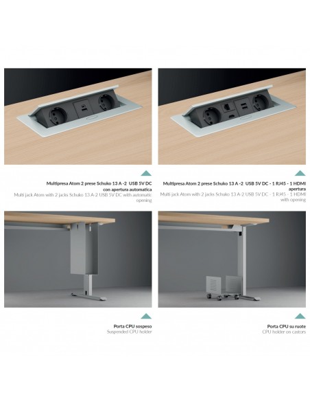 SEIPO ACCESSORI ELETRIFICAZIONE SCRIVANIA 4