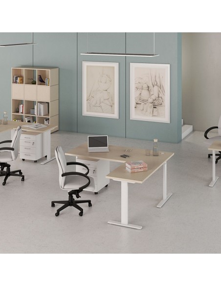 T-LEG Workstation DX da struttura metallica a ponte Seipo P. 1200 1400 TL.0100 01 02 DESTRO