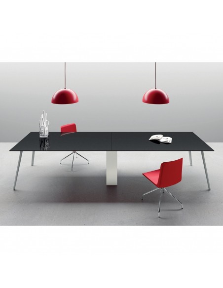VERTEX TAVOLO RIUNIONE piano COMPOSTO 2 pezzi in VETRO Seipo P. 900 - VX.0346 VX.0347