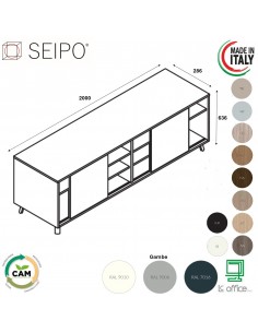 VERTEX Consolle con 2 ante scorrevoli SEIPO - VX.0426