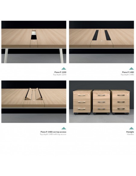 Vertex Seipo - passa cavi e eletrificazione per scrivania BENCH