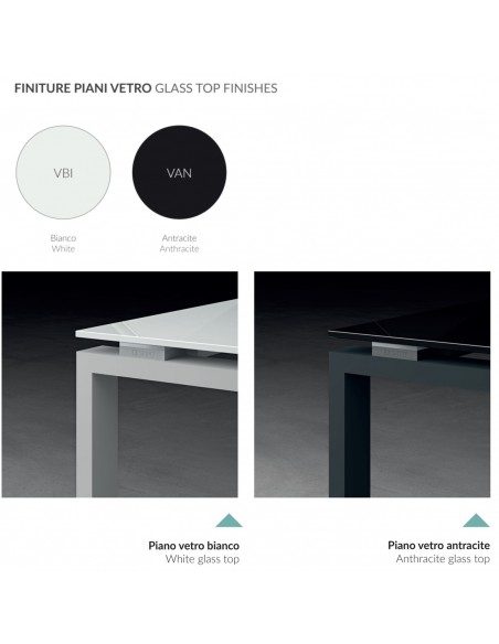 piani vetro Scrivania RING SEIPO