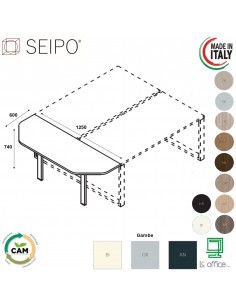 RING Terminale doppio da 1250 con gambe autoportante Seipo - RN.1016