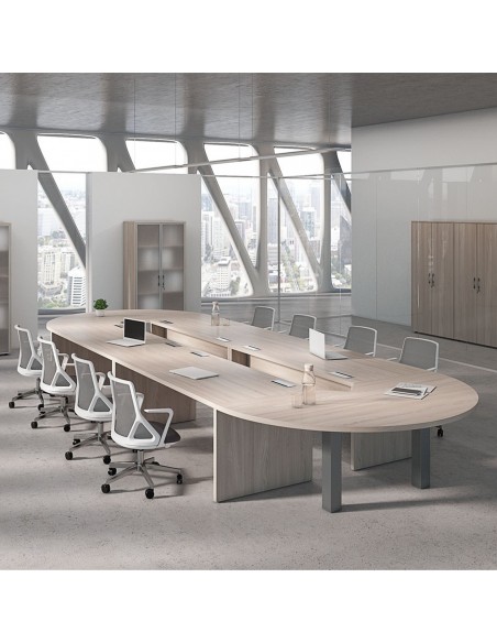 TAVOLO RIUNIONE direzionale ROYAL OVALE e gambone metaliche - Seipo RY.COMPO 13 IMG 2