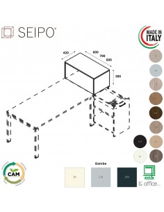 DECK Elemento superiore a giorno L.420 in laminato Seipo DTP.1074 78 75