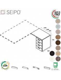 DECK Appendice con cassettiera portante in laminato Seipo DTP.0030 31 32