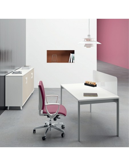 DECK Schermi in metacrilato bianco per scrivania e/o workstation Seipo U.0060 61 62 63 64 65 IMG