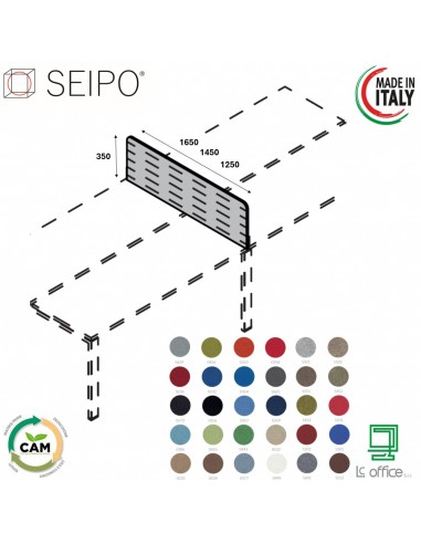 DECK Schermi sagomati trasversali per benches, fonoassorbente Seipo U.0241 243 244