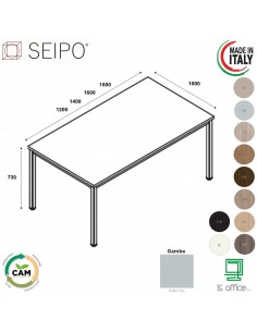 Tavolo fisso P.1000 melaminico SEIPO TB.0186 87 88 89