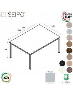 Tavolo fisso P.1400 melaminico SEIPO TB.0193 TB.0194
