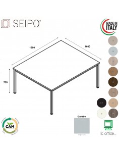 Tavolo fisso P.1600 melaminico SEIPO TB.0196