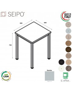 Tavolo fisso P.600 melaminico SEIPO TB.0200