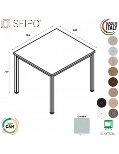 Tavolo fisso P.800 melaminico SEIPO TB.0201