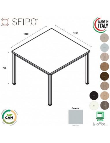Tavolo fisso P.1000 melaminico SEIPO TB.0202
