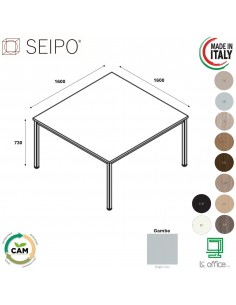 Tavolo fisso P.1600 melaminico SEIPO TB.0205