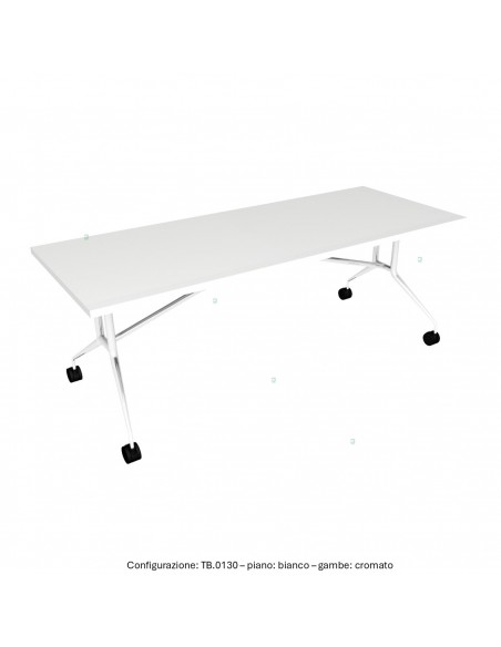 Tavolo riunione pieghevole su ruote melaminico SEIPO TB.0130 31 32 33 img bianco