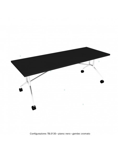 Tavolo riunione pieghevole su ruote melaminico SEIPO TB.0130 31 32 33 img nero