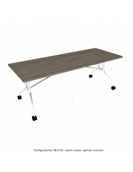 Tavolo riunione pieghevole su ruote melaminico SEIPO TB.0130 31 32 33 img salice