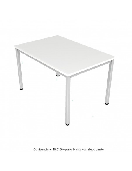 Tavolo fisso P.800 melaminico SEIPO TB.0180 81 82 83 84 img bianco