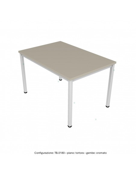 Tavolo fisso P.800 melaminico SEIPO TB.0180 81 82 83 84 img tortora