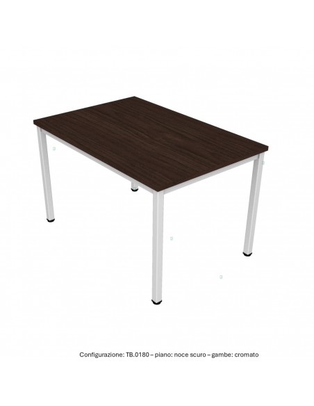 Tavolo fisso P.800 melaminico SEIPO TB.0180 81 82 83 84 img noce scuro