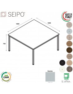 Tavolo fisso P.1800 melaminico SEIPO TB.0206