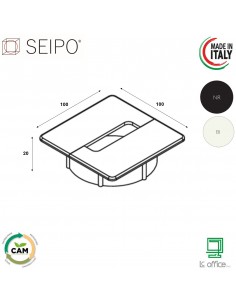 Tappo passacavi quadro SEIPO UE.0003