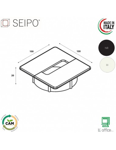 Tappo passacavi quadro SEIPO UE.0003