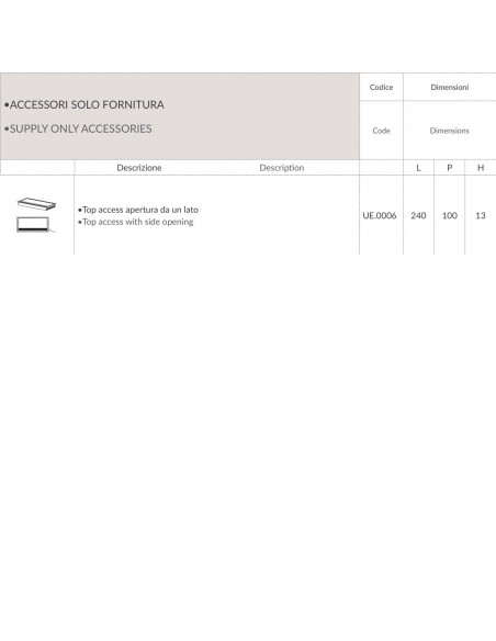 Top access apertura da un lato SEIPO UE.0006 tec