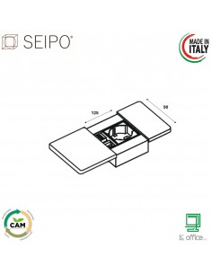 Versapad 1 Schuko - 1 RJ45 + USB 5V (battery recharge) SEIPO UE.0008