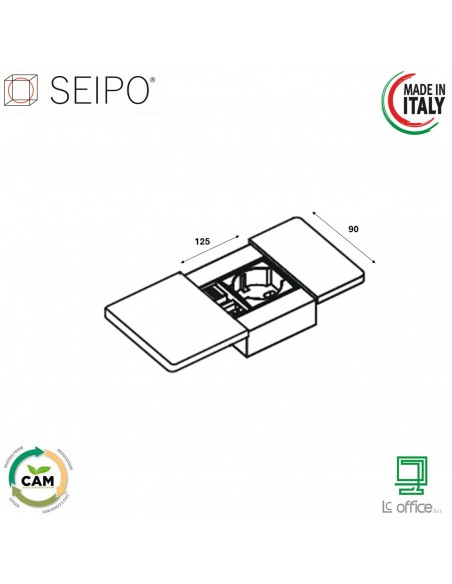 Versapad 1 Schuko - 1 RJ45 + USB 5V (battery recharge) SEIPO UE.0008
