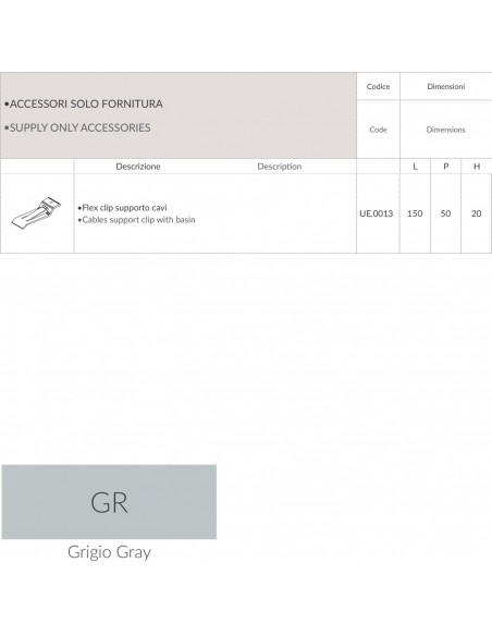 Flex clip supporto cavi SEIPO UE.0013 tec