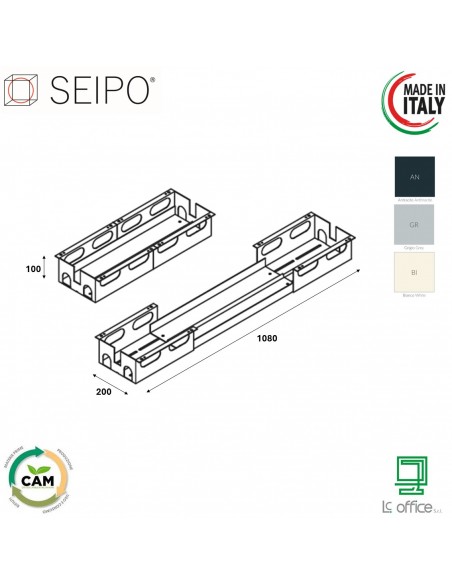 Canalizzazione sottopiano estensibile da 580 a 1080 SEIPO UE.0014