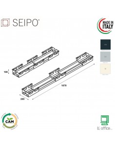 Canalizzazione sottopiano estensibile da 1156 a 1870 SEIPO UE.0015