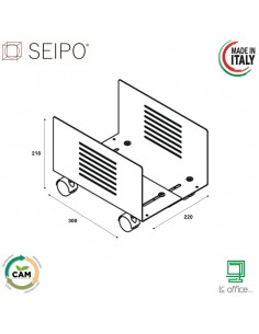 Porta CPU su ruote universale SEIPO UE.0018