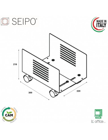 Porta CPU su ruote universale SEIPO UE.0018