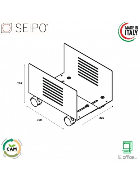 Porta CPU su ruote universale SEIPO UE.0018