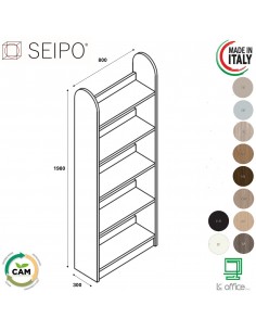 Stone RIVER TALL L800 libreria autoportante 5 ripiani SEIPO ST.0042
