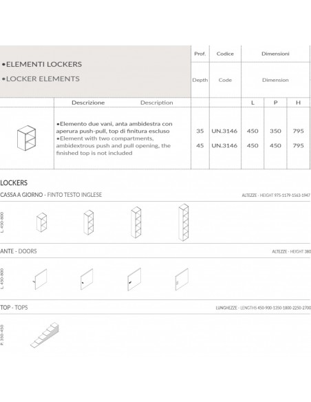 LOCKER mobile Elemento due vani SEIPO UN.3146 TECH 1