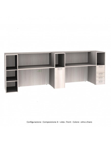Banco reception due posti con cassettiere alte img