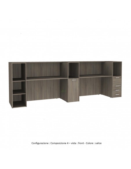 Banco reception due posti con cassettiere alte img